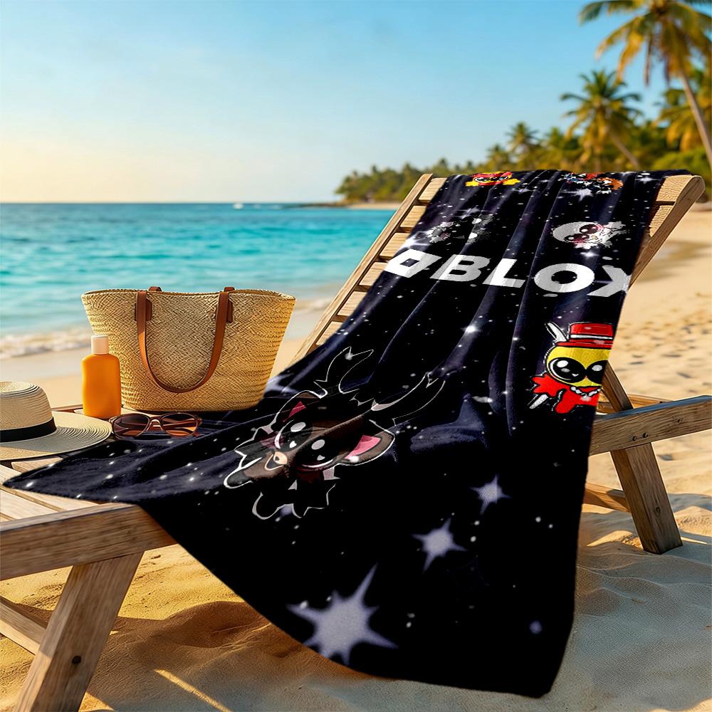 Asciugamano da Spiaggia Roblox Super Morbido Microfibra Tessuto Asciugatura Rapida Confortevole Leggero Perfetto per Viaggiare Yoga Campeggio e Nuoto