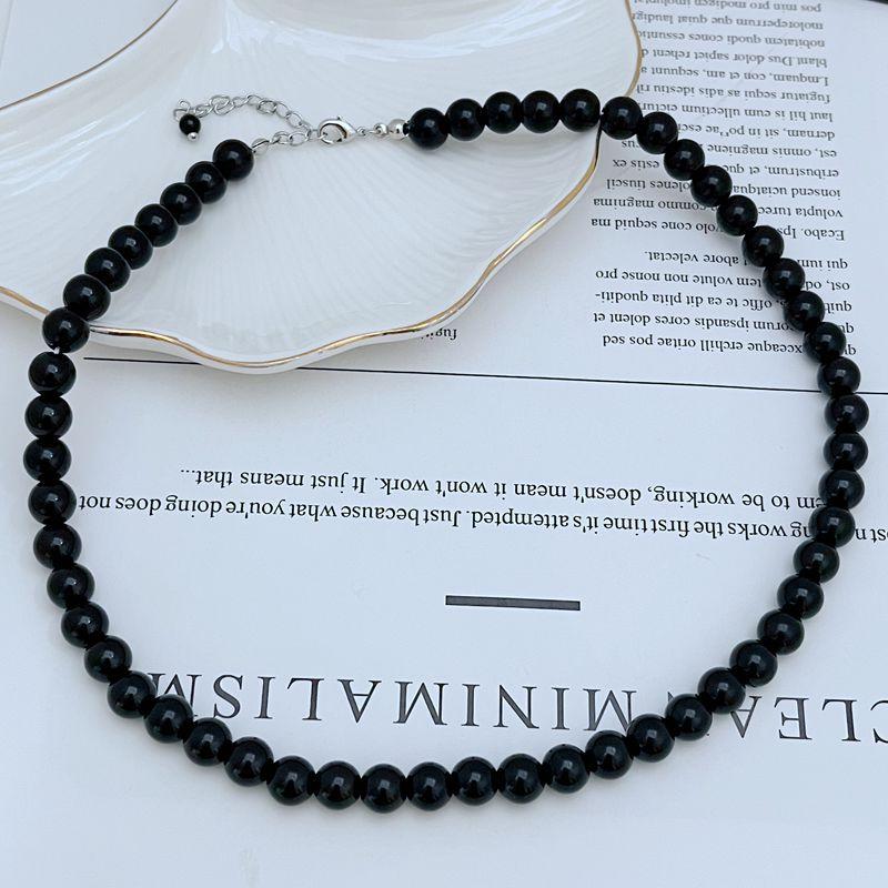 New chinoiserie retro black agate necklace casualaccessible luxury handmade beaded whiteelegant exquisite beaded necklace