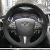 Ręcznie szyta antypoślizgowa osłona kierownicy samochodowej z zamszu do Infiniti Q50 2013-2017 QX50 2015-2017 Części samochodowe