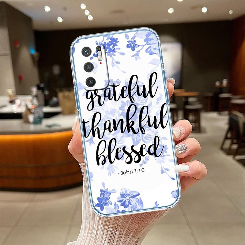 

NH9 Bible Verse Jesus Christ Transparent Phone Case for Samsung Galaxy A04 A04S A14 A23 A34 A54 M23 M33 M52 M53 Galaxy A04