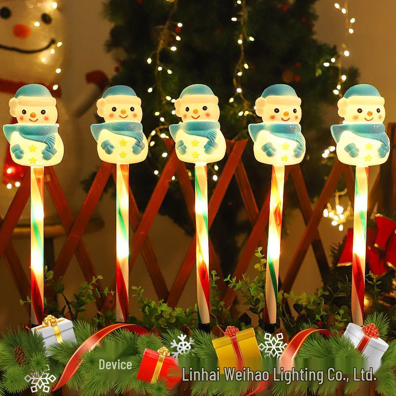 Solar LED Christmas Garden Courtyard Atmosphere Lights: Outdoor Ground Insert