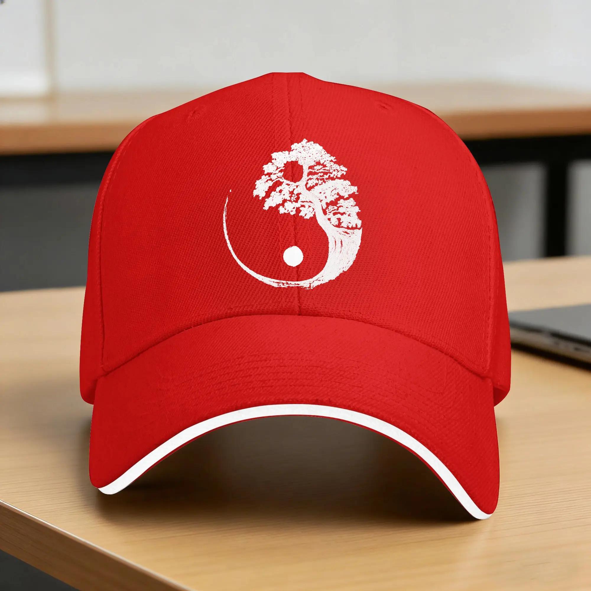 Yin Yang Bonsai Tree Japanese Buddhist Zen Sun Baseball Cap Summer Yk Cool Hip Hop Hats For Unisex Unisex Kpop Rock Baseball Caps One Size
