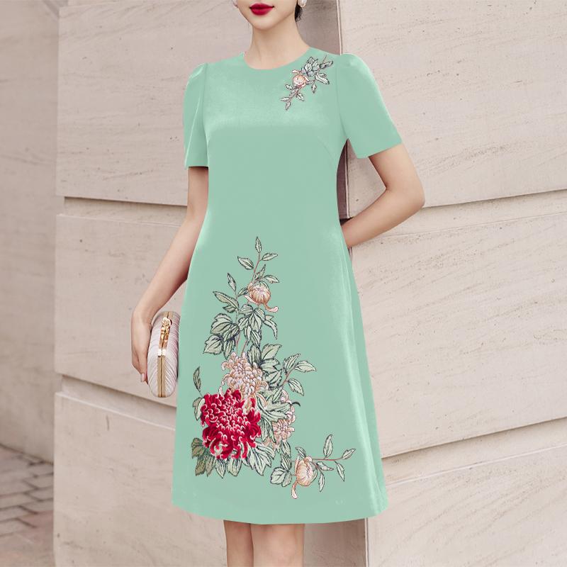 

ZANZEA Женское повседневное платье с круглым вырезом и коротким рукавом Летнее платье с принтом 4XL