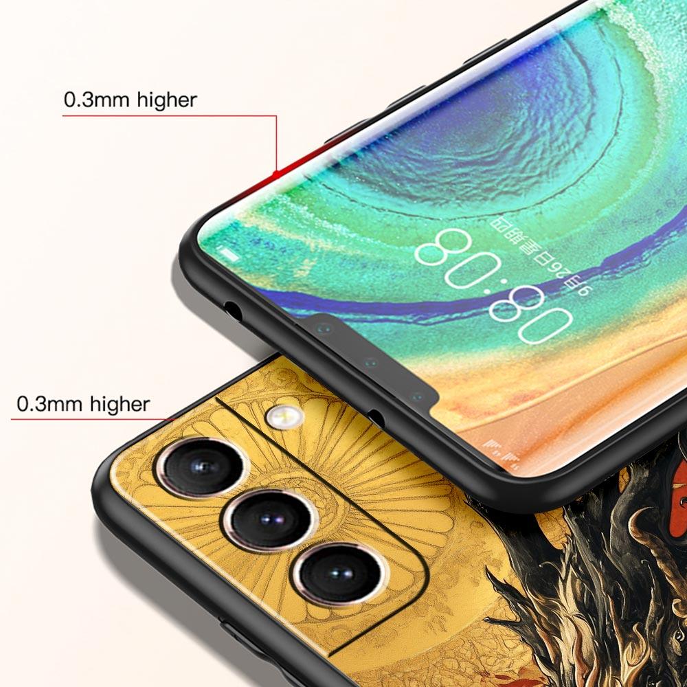 Custodia per Telefono Chinoiserie Fiore Drago Loong per Samsung Galaxy S26 S25 S24 S23 S22 S20 S21 FE Ultra S25 Edge Plus Cover Morbida in TPU