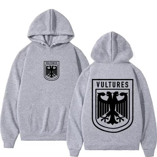Rapper Kanye West Vultures Stampato Autunno/Inverno Uomo/Donna Hip Hop Moda Retro Abbigliamento Sportivo Felpe Casual Street Wear