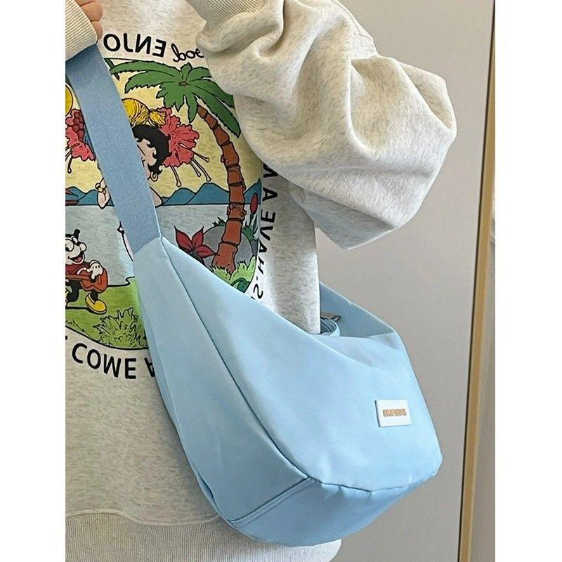 Simple casual literary female student single shoulder crossbody dumpling bag