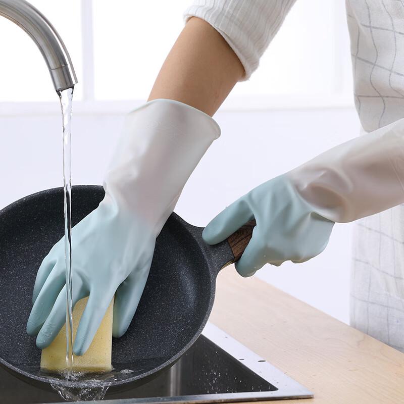 Tingle Durable Two-Tone Rubber Cleaning Gloves