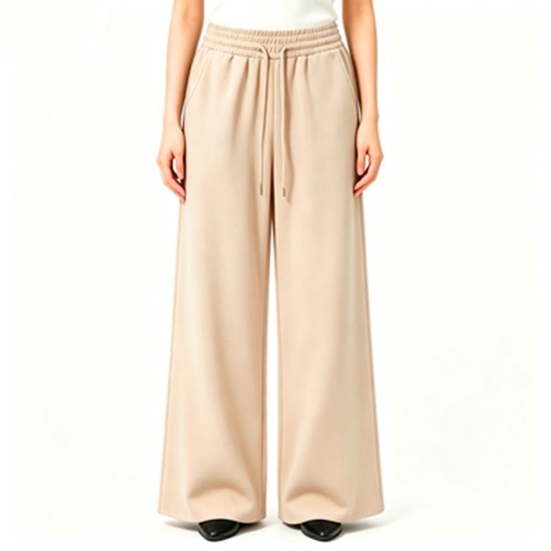 Fleece Women's Pants Solid Color Casual Versatile Wide-footed Pants Sweatpants Loose Outer Trousers