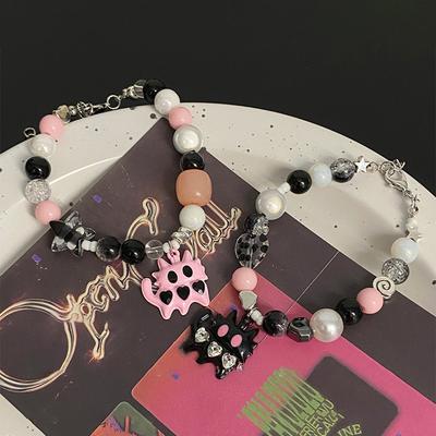 צמיד חרוזים חתול מצויר חמוד לנשים בנות צמיד רב-תכליתי מעודן צמיד מתוק תכשיטים אביזרים מתנות