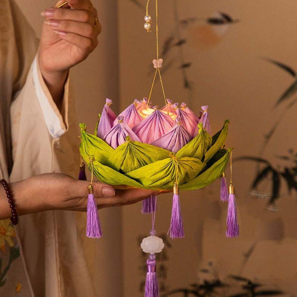 

Набор материалов для DIY Лотосовый фонарь Твист-палочка DIY Светящийся фонарь на праздник середины осени Реквизит для фото style6