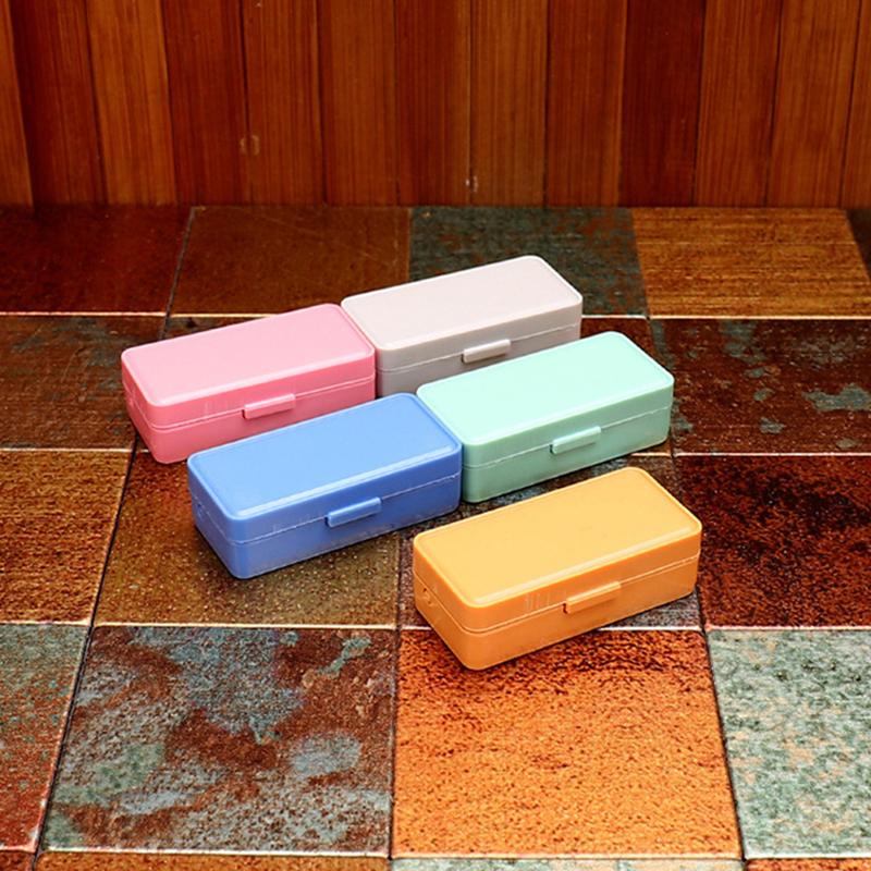 Plastic Simulated Scene Pencil Box Model Miniature Dollhouse Double-layer Pencil Case Pretend Toys Mini Stationery Box