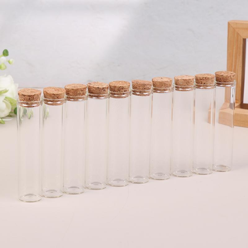 10 Stück Reagenzgläser aus Glas mit Korken, Nachrichtenflaschen, Gläser, Fläschchen, Geschenk, Kunst, Basteln, 5 ml, 8 ml, 10 ml, 12 ml, 15 ml, 20 ml, 25 ml, 30 ml