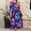 Women's Fashionable Loose Halloween Printed Round-neck Dress