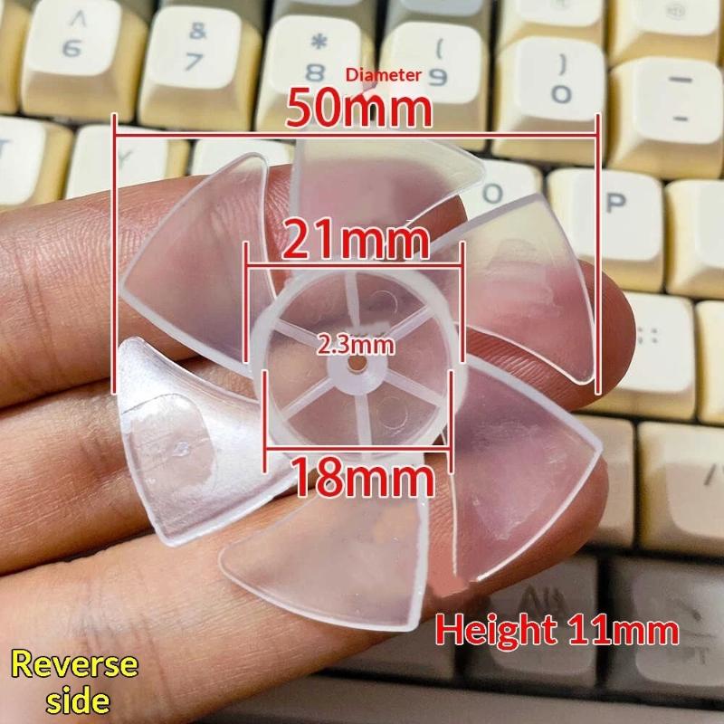 Transparent Mini Fan Blade 6 Blades Plastic Wind Wheel 2/4/10Pcs Replacement Accessories for Handheld Small Fan DIY