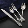 Silver Tableware Classic Silverware Stainless Steel Dinner Knife Fork Spoon Wedding Occasion Cutlery Xmas Western Dinnerware 1Pcs Vintage