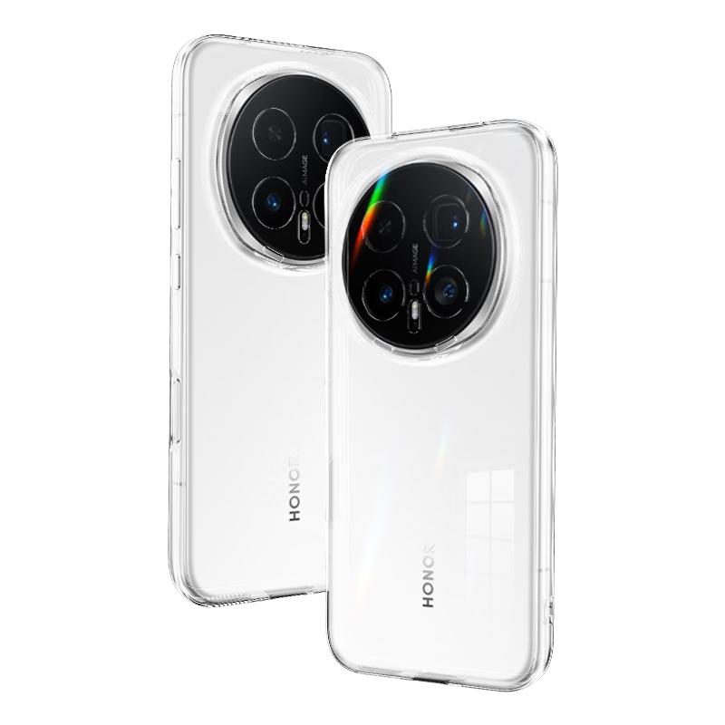 Smorss Honor Magic8 Pro Phone Case Full Coverage Lens Protection Soft Transparent Anti-Fingerprint Skin-Friendly Slim Protective Cover