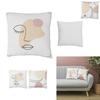 Arty pastel face decorative pillow 40x40 cm