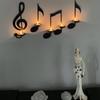 A Set of Music Symbol Wall-Mounted Candlesticks, Suitable for Weddings and Living Room Decorations, Decorative Candlesticks