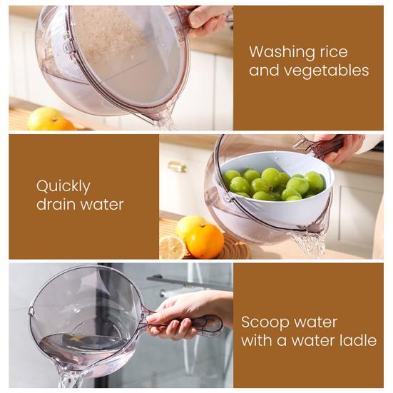 3-in-1 Fruit Strainer Basket Large Capacity Vegetable Strainer with Handle Fast Draining Kitchen Strainer Basket for Washing Drying Fruits Vegetables