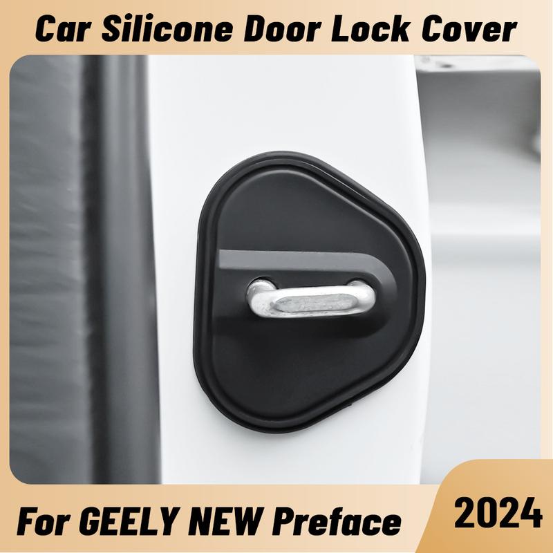 Für GEELY NEW Preface 2024 Autotür Stoßdämpfer Türschloss Schutz Silikon Auto Türschloss Riegel Abdeckung Zubehör
