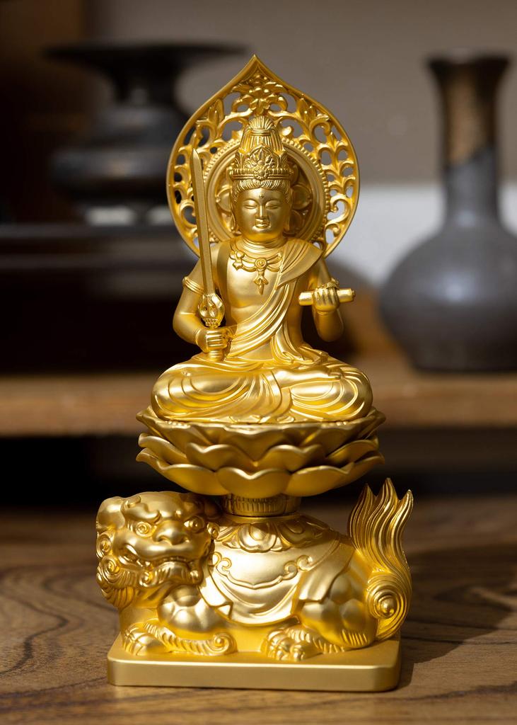 Buddha statue Manjusri Bodhisattva 15cm Buddhist Hideun Makita Original model in the year of the Zodiac guardian principal image Zodiac Takaoka