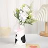 1PC Ornaments Funny Vase Painted Pattern Resin Exquisite Home Decor Cat Lover Gifts Cat's Paw Shape Cute 15.7x7.9x8.2cm