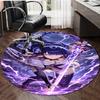 1pc Genshin Impact Beelzebul1 Design Printed Area Round Carpet for Bedroom Living Room Home Decor Rugs Mat Non Slip Mat Rug for Bedside