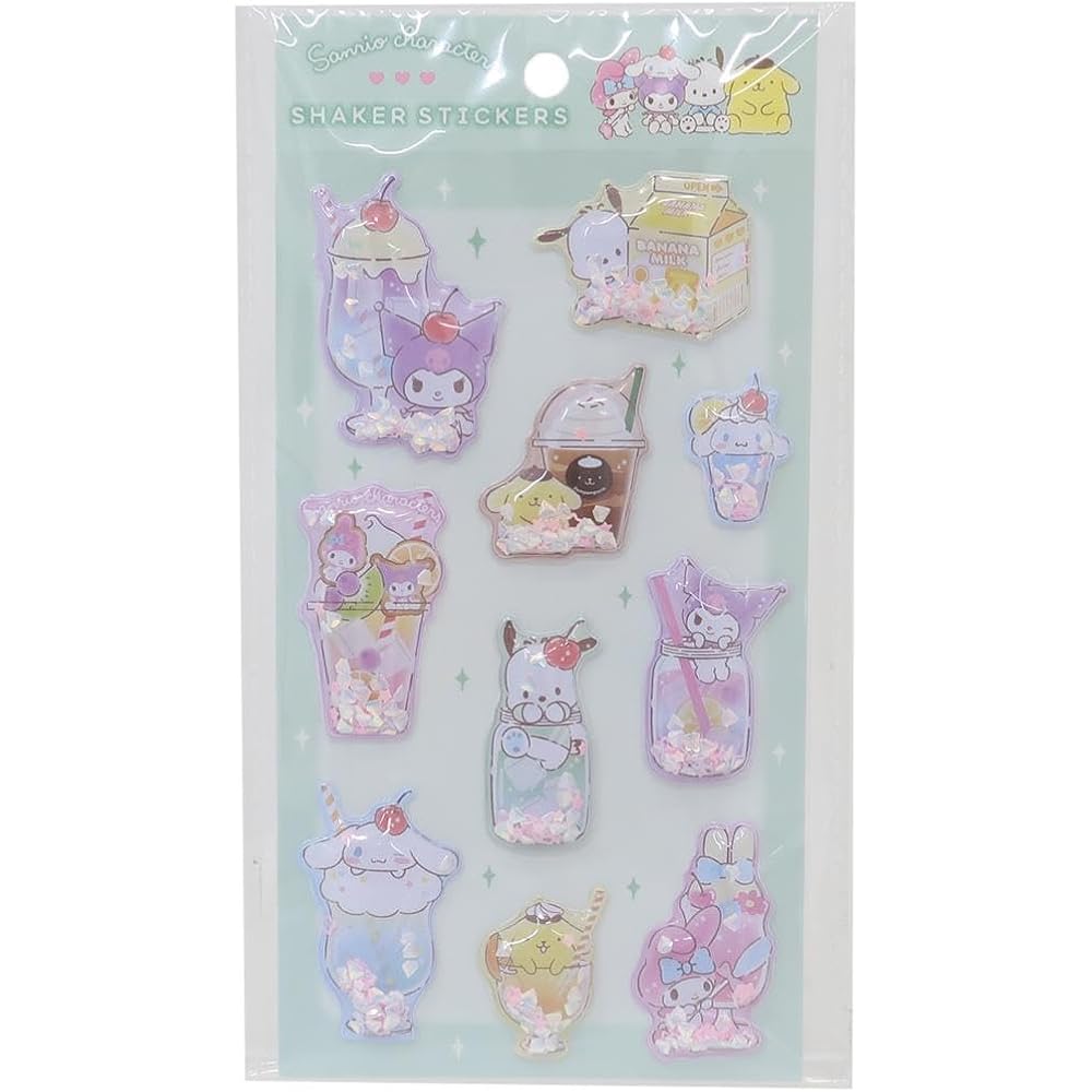 T s Factory Sanrio Shakers Stickers Glitter Drink SR-5543690KD