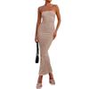 2024 Cross-border Europe, America, Amazon Popular Dress, High-end Tube Top, Hip-wrapped Backrest, Sexy Waist Mid-length Dress
