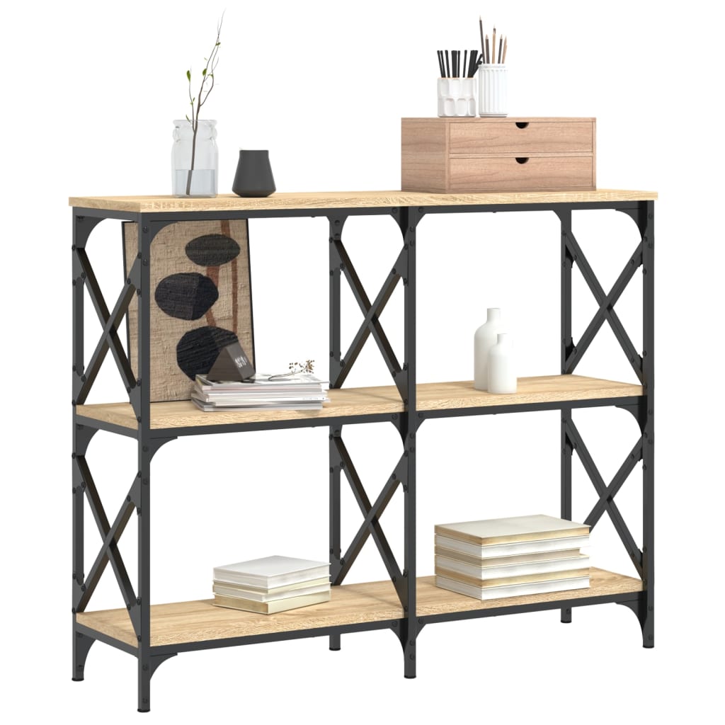 Console Table Sonoma Oak 100 x 28 x 80.5 cm Engineered Wood