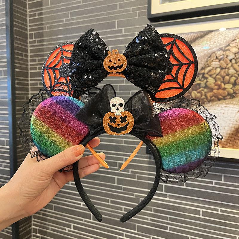 Kids' Halloween Minnie Ears Bow Headband for Festival & Fun Photos