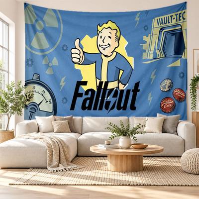 Fallout Vault Boy Wall Tapestry Home Decor Hanging Cloth Art Background Tapestry for Bedroom