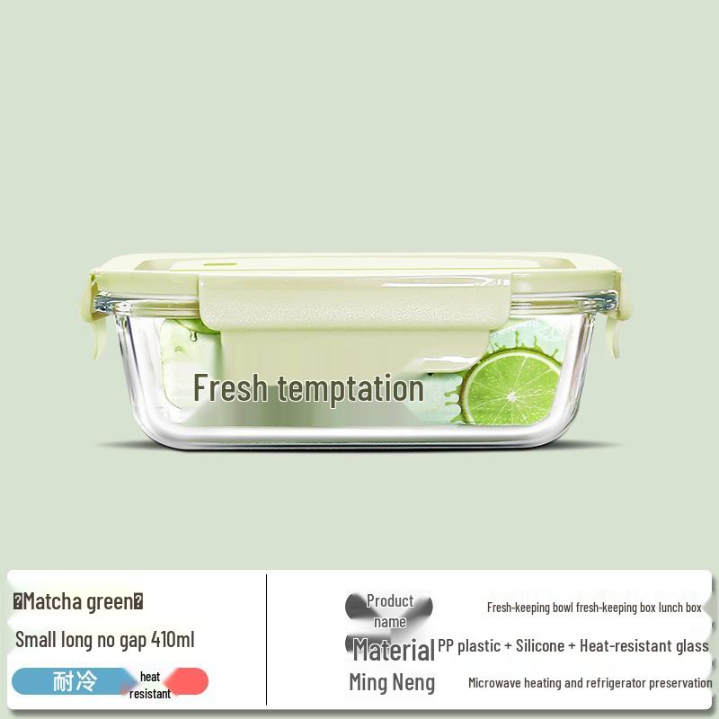 Ciotola Bento in Vetro per Microonde - Resistente alle Alte Temperature, Grande Capacità, Pranzo Ermetico