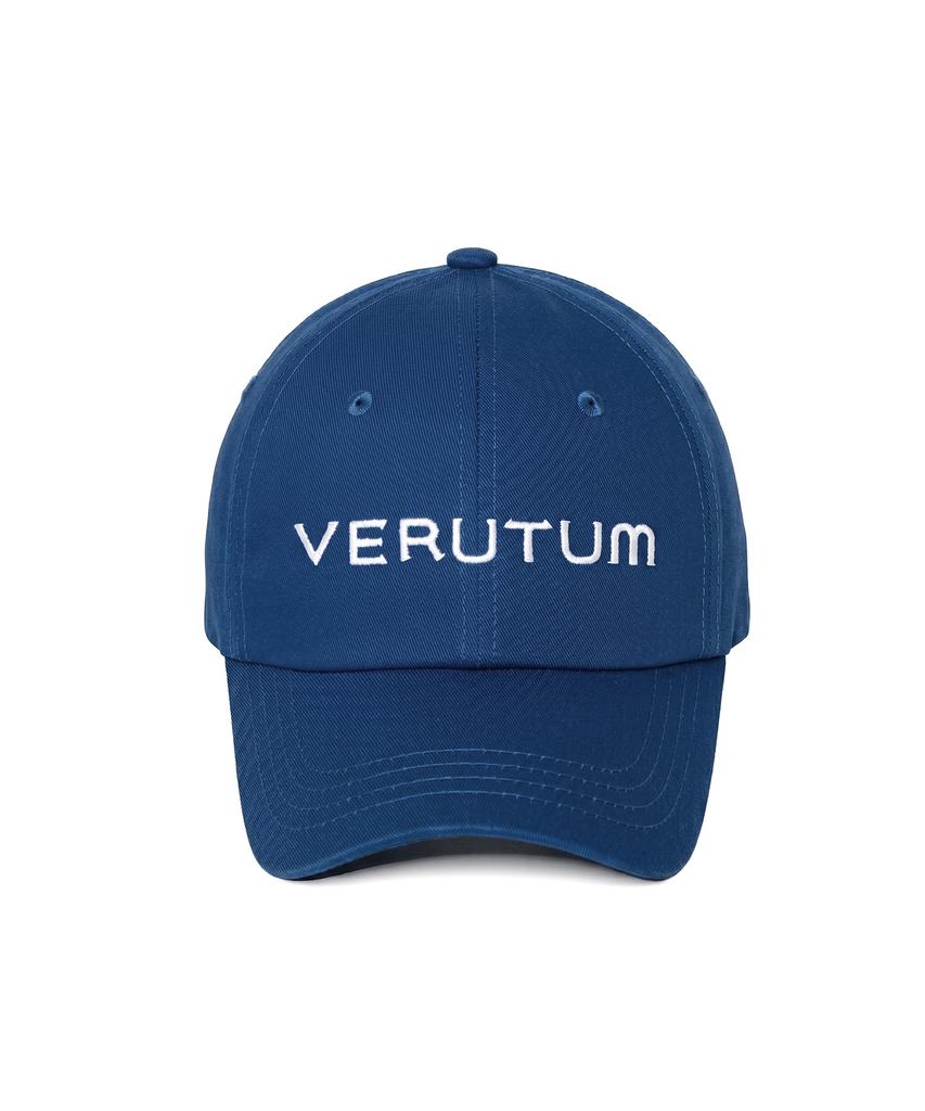 VERUTUM Front Logo Bio-Washed Blue Ball Cap