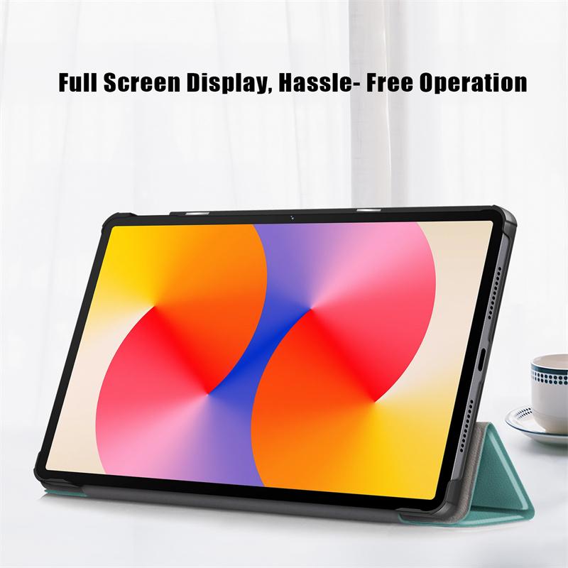 11" Dreifach faltbarer magnetischer Lederständer Faltbare Hart-Tablet-Hülle für Huawei MatePad SE 11 Hülle Schutzhülle Faltbare Hülle 2024