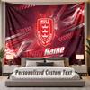 Custom Name Text Tapestry Hull KR Personalized Polyester Wall Tapestry For Bedroom And Room
