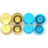 Car AC Valve Core Caps Set - High & Low Pressure for Refrigerant, Asian Models