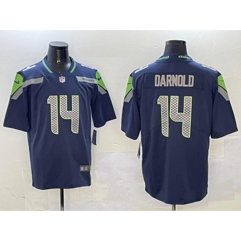 Mens Seattle Seahawks NFL Football Jersey Hoodie - Kupp 14 Darnold 2 Howell 10 Loose Fit Embroidered 2025