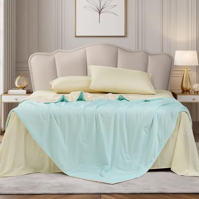 FUANNA Ice Silk Cool-Touch Summer Washable Quilt 203*229cm