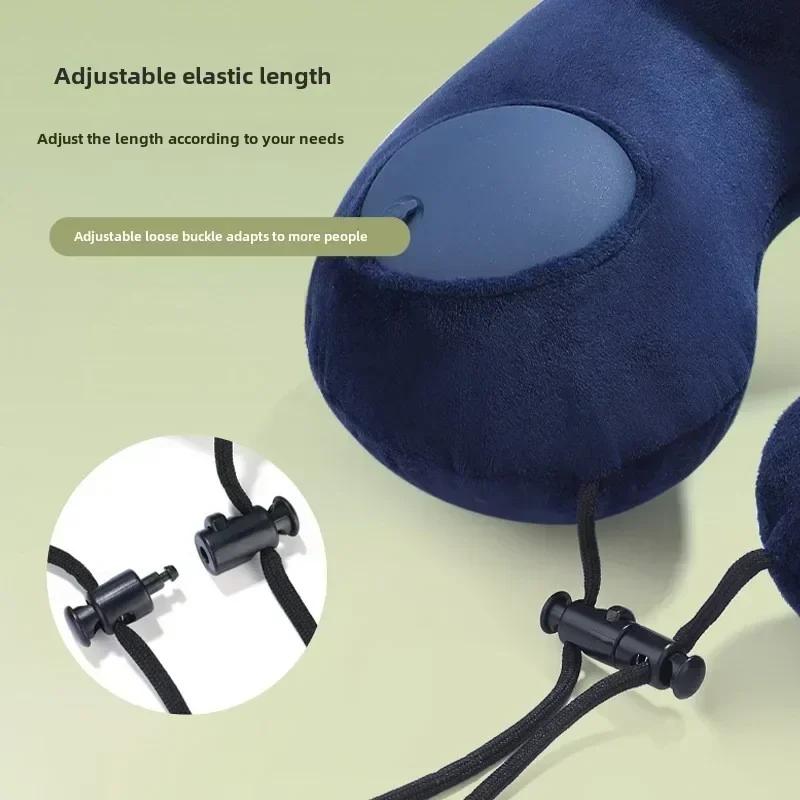 U-shaped Inflatable Travel Pillows Portable Air Pillow Neck Support Cushion Comfortable Sleeping Pillow Press To Inflate Pillow