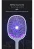 Rechargeable 2-in-1 Electric Mosquito and Fly Swatter with Lithium Battery and Automatic Charging