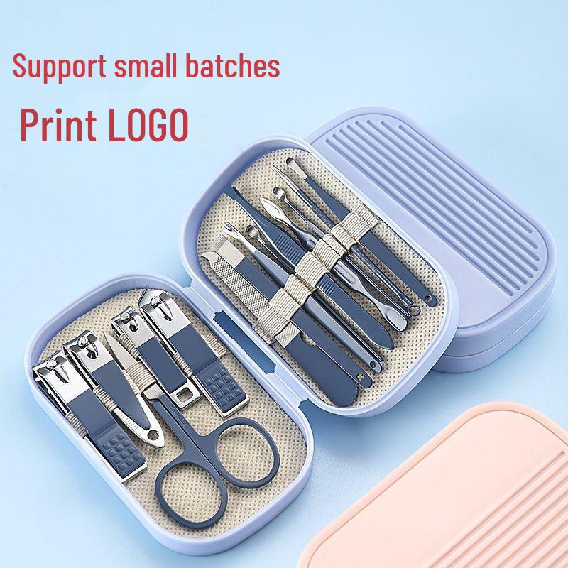 Tragbarer Bonbonfarbener Nagelknipser & Maniküre-Set mit Ohrlöffel
