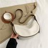 Adjustable Strap Vintage Crossbody Bags Zipper Underarm Dumpling Bag PU Leather Shoulder Bag  party