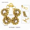 Alloy Twisted Bracelet - Bold Hip-Hop Style Jewelry for E-commerce
