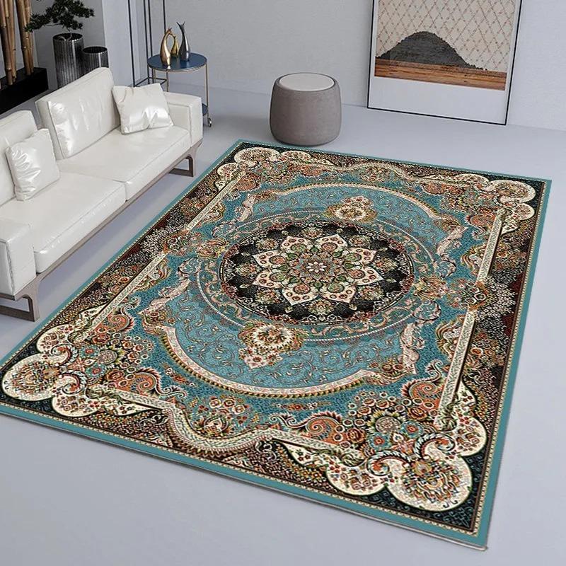 Luxuriant Vintage Carpet Living Room Sofa Table Washable Large Carpet Bedroom Study Dining Room Floor Mat Home Decor Door Mat