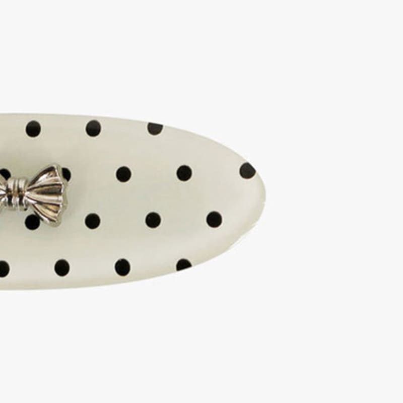 pink PINEAPPLE [2EA 1SET] POLKA DOT ribbon HAIRPIN_IVORY