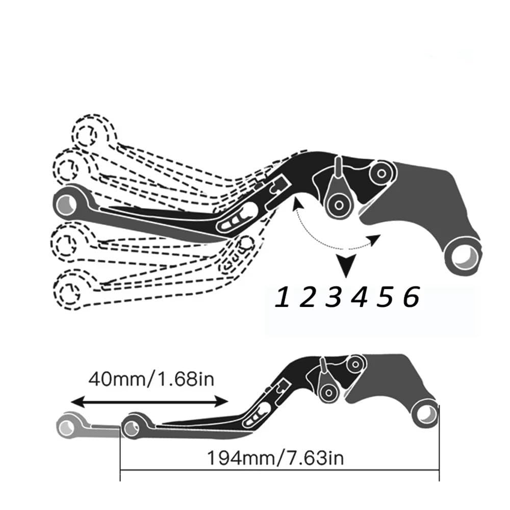 Motorcycle Brake Lever for YZF R1 2004-2008 YZF-R1 2007 2006 Clutch Brake Lever (C7)