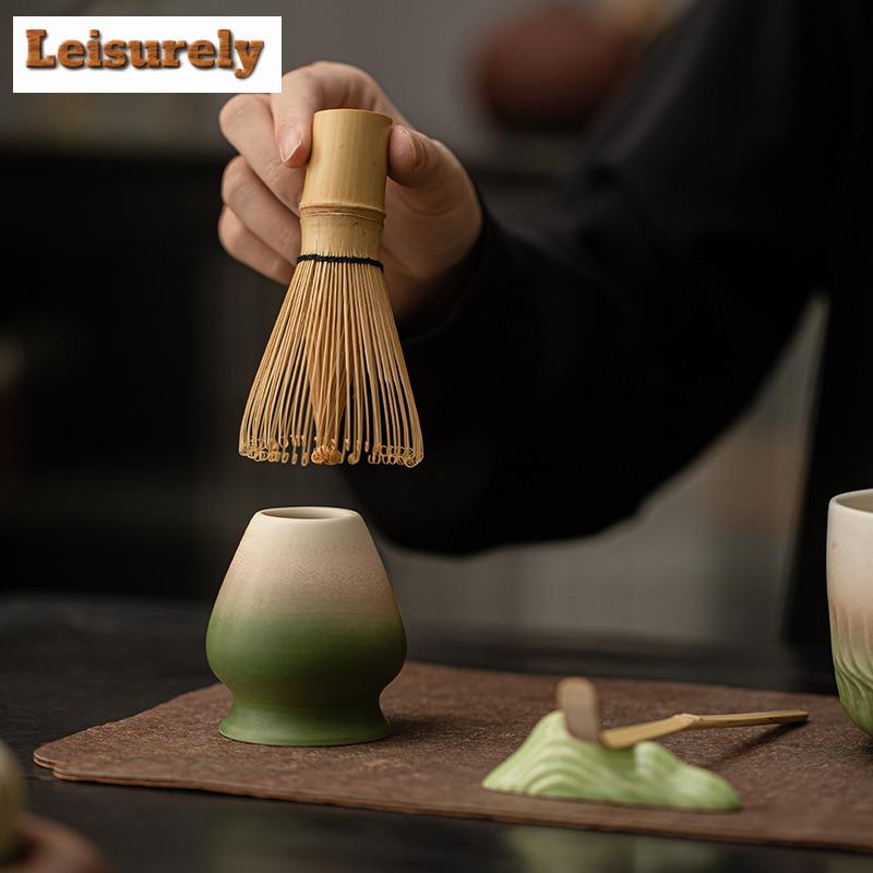 Ancient Pottery Whirlwind Tea Set Complete Set Matcha Beater Japanese Matcha Set Kit Tea Maker Tea Holder Home Tea-making Tools