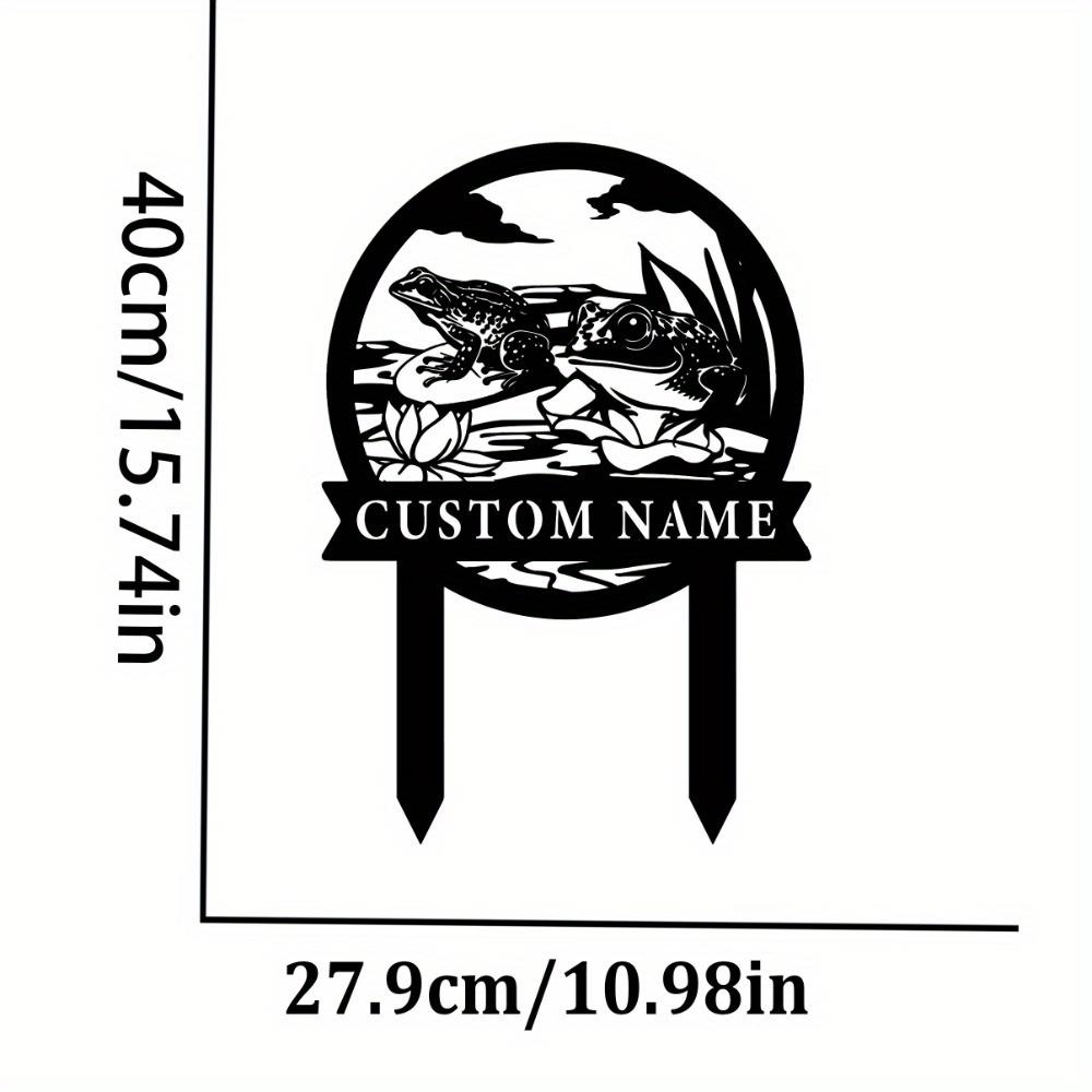 

Laser Cut Frog Metal Garden Stake Outdoor Art Silhouette Yard Decor