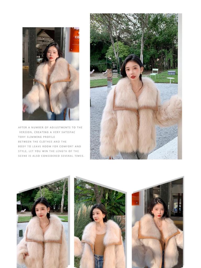 Korean Style Women's Winter Fur Coat with Plus Velvet - Fashionable and Fluffy